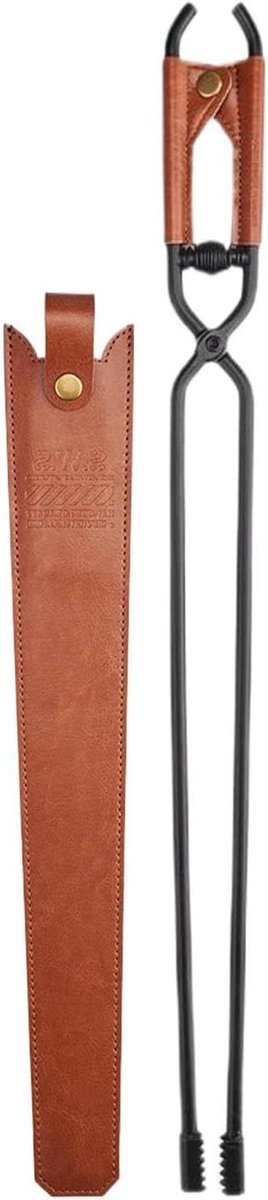 Vuurhaard Tang - Houthulp Blokkenklem - Veilig Hout Hanteren - Extra Lange Grip - 44 cm - Zwart