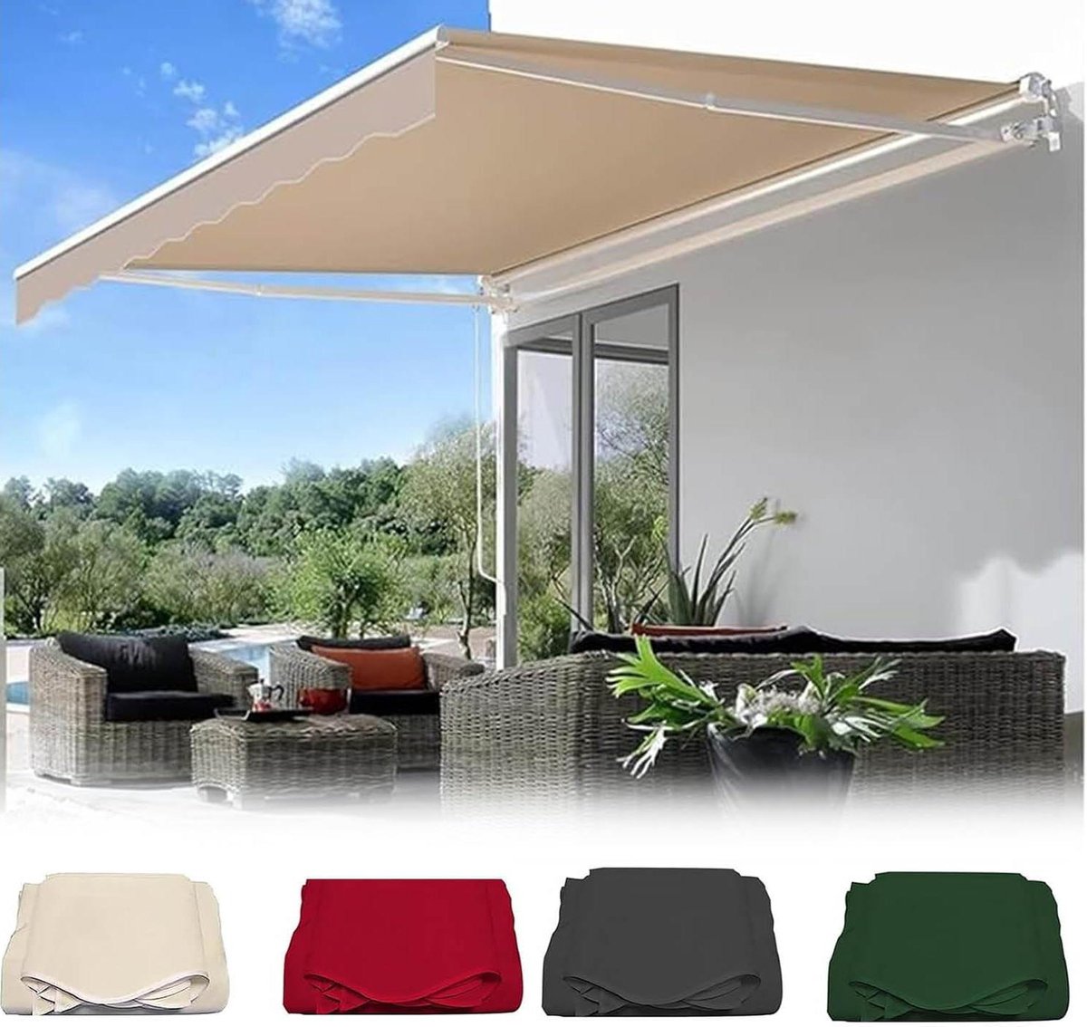 Waterdicht Dekzeil - Beschermhoes Afdekzeil - Buiten Beschermen - Duurzame Ripstop Stof - 20 x 15 m - Beige