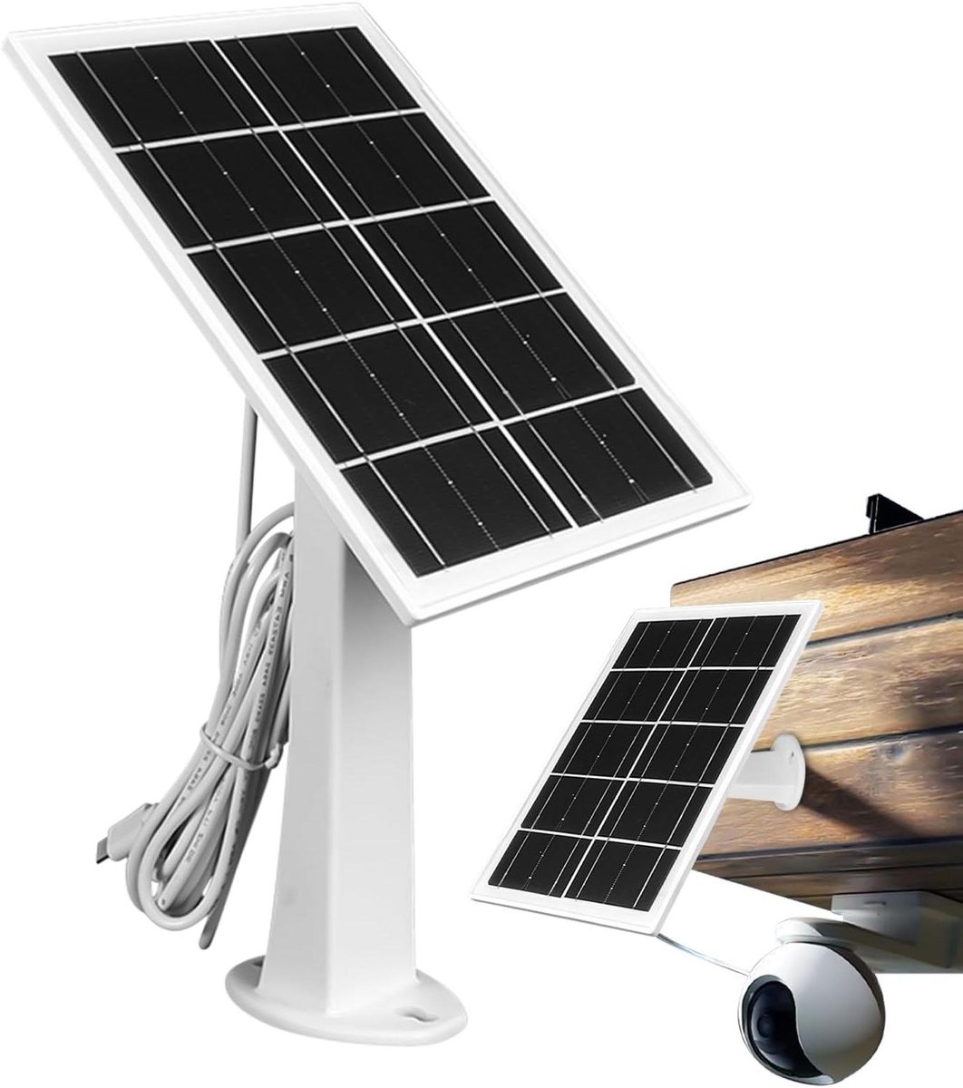 Draagbare Zonneoplader - Zonnepaneel Outdoor - Energievoorziening Buiten - IP66 Waterdicht - 18 x 13 x 6 cm - Zwart