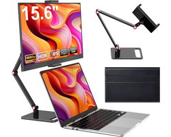 AHD® Professionele Portable Monitor - USB-C - 15.6 Inch - Draagbare Monitor - Portable Monitor Voor Laptop - Zwart - 1cm x 36cm x 22cm