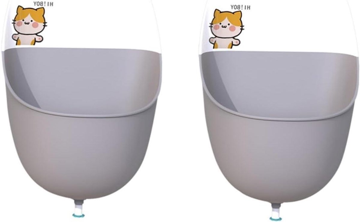 Toyvian 2pcs Toddler Toilet Stand Up Toilet Trainer Pee Potty Boy Urine Bottle Stand Up Potty Toilet Toddler Pee Trainer Baby Potty Boy Potty Training Toilet TPR Urinal