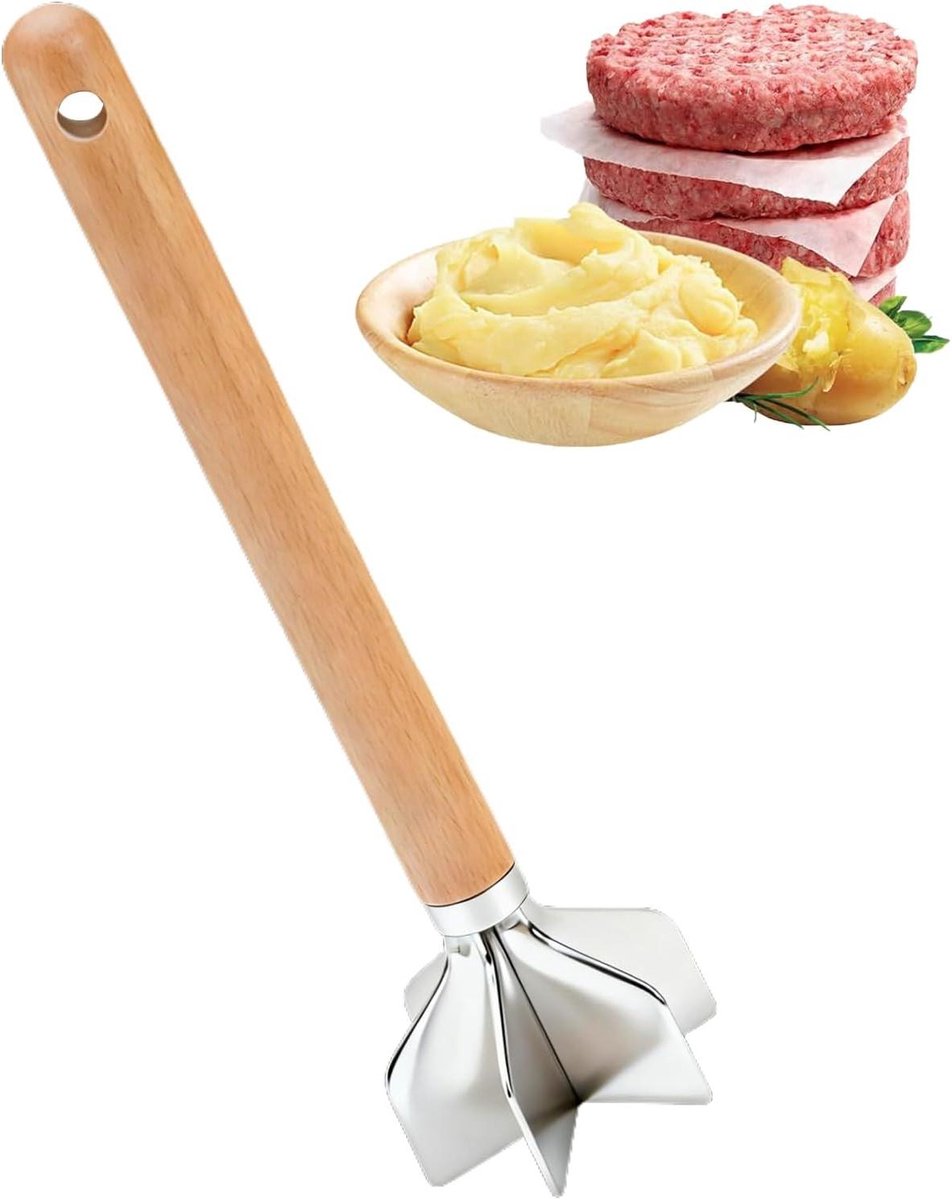 Vlees Chopper - Keuken Tool - Voedsel Bereiden - Zes Snijders - 30 cm - Meerkleurig