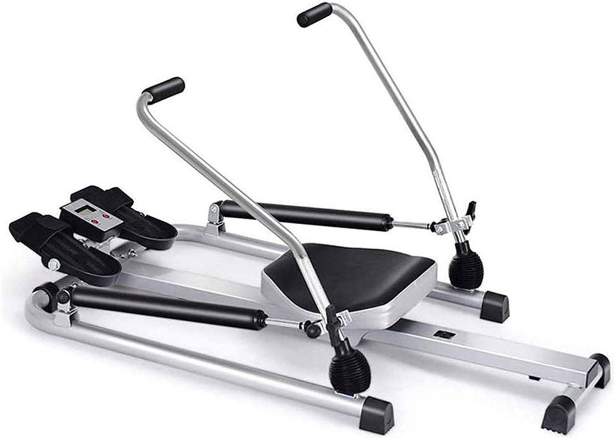 Hydraulische Roeimachine - Indoor Trainer - Full Body Workout - Waterweerstand Verstelbaar - 115 x 90 x 60 cm - Zwart