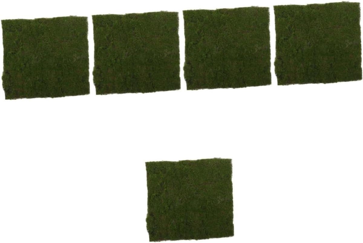 Kunstgras Stukken - Mos Gazon Decoratie - Modelbouw Landschap - Realistisch Groen Uiterlijk - 33 x 33 cm - Groen