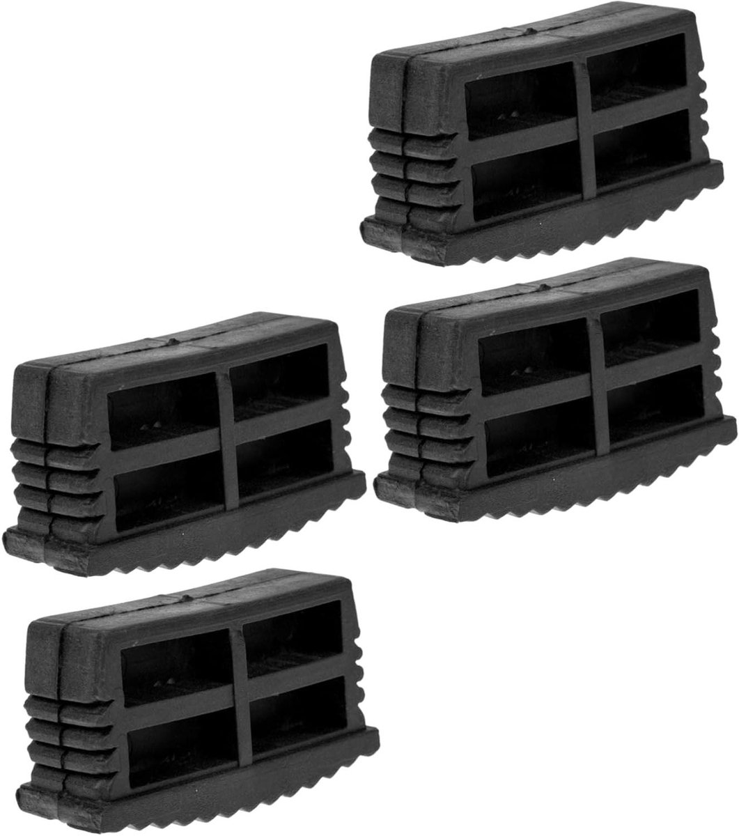 Laddervoet Beschermers - Ladderdoppen Matten - Vloeren Beschermen - Antislip Rubber - 4 Stuks - Zwart
