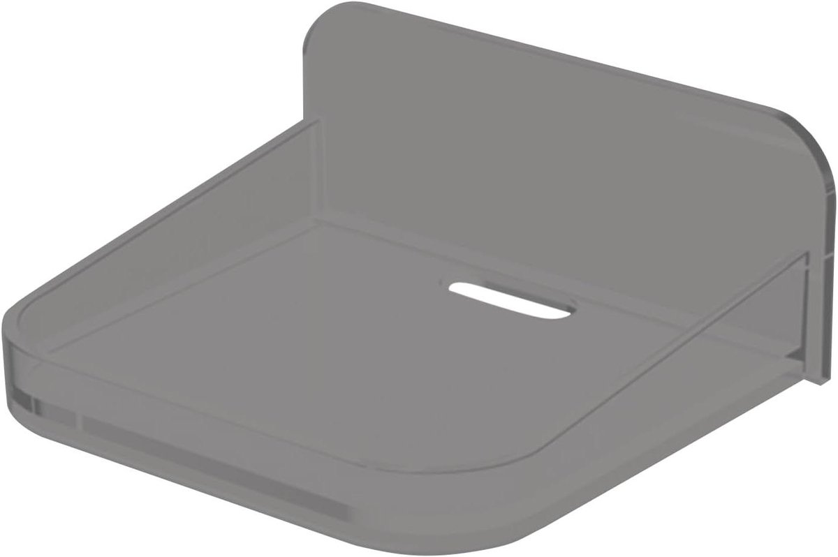 Camera Plank - Wandrekje - Veilig Opbergen - Boorvrije Montage - 5x10x12cm - Transparant Grijs