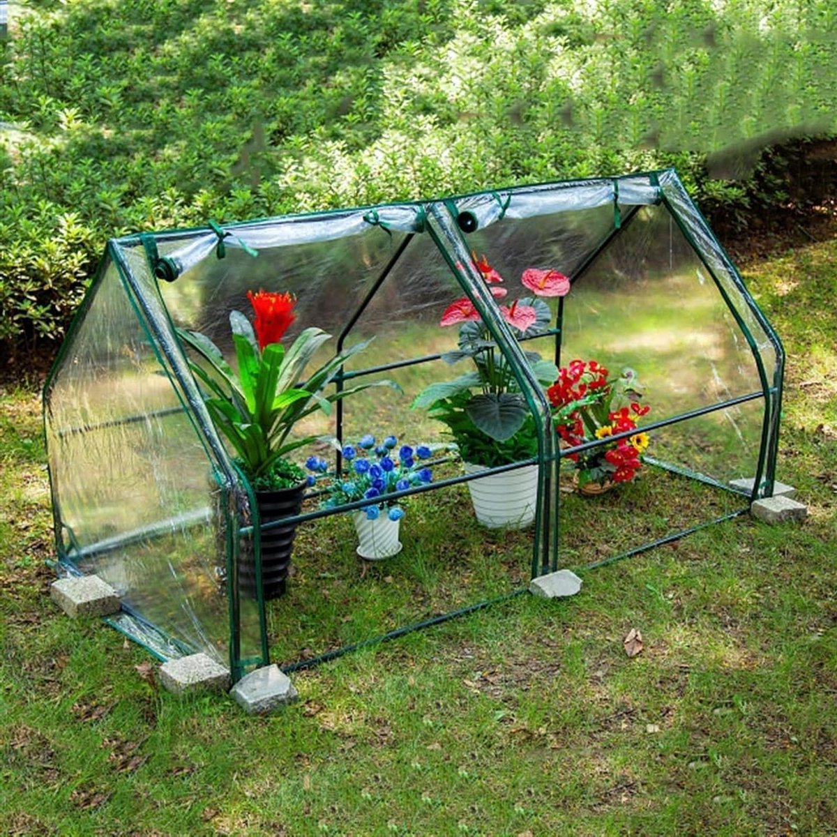 Draagbare Tuinkas - Mini Broeikas - Planten Beschermen - Windbestendig Ontwerp - 180x90x90cm - Transparant