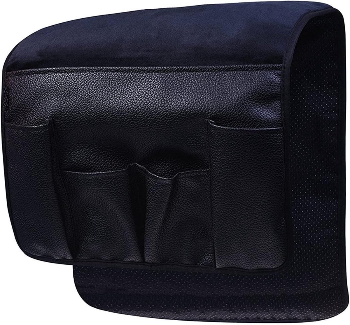 Sofa Organizer - Opbergtas Armleuning - Nietigheden Opbergen - 5 Vakken - 34 x 13 cm - Blauw