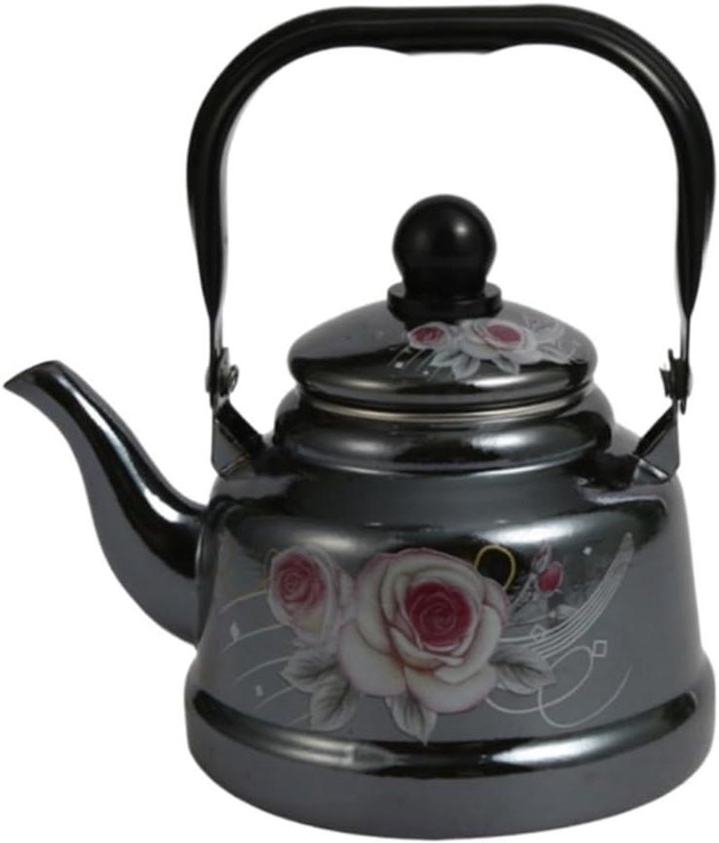 Waterkoker met Fluit - Theepot Kookpan - Water Koken - Antislip Handvat - 2.5L - Zwart