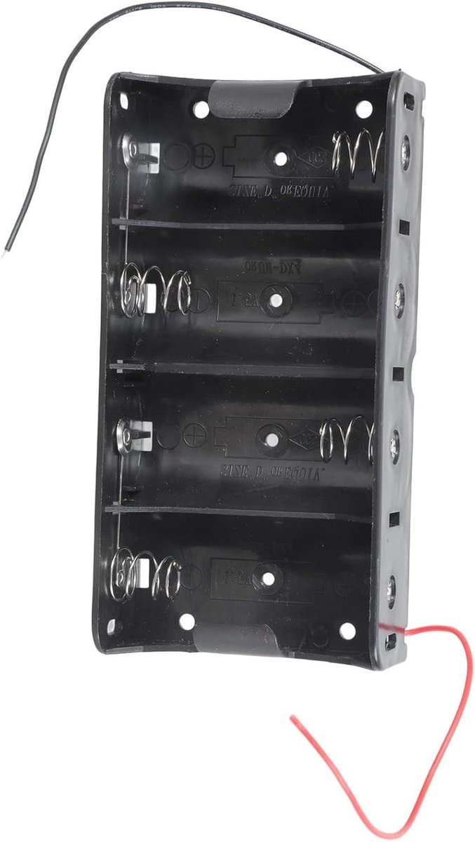 Batterijhouder LR20 - D Batterij - Apparaten Voeden - Lekvrij Ontwerp - 1PC - Zwart