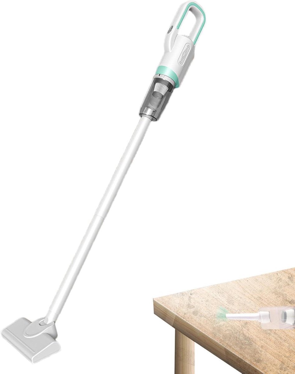 Draadloze Stofzuiger - Handstofzuiger Stick - Auto Interieur Reinigen - Draadloos Opladen - 114 cm - Groen