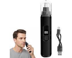 Neus- en Oortrimmer, Oplaadbare Neushaartrimmer via USB, LCD-scherm, Pijnloze Trimmer, Draagbare Neus- en Gezichtsscheerder voor Mannen en Vrouwen