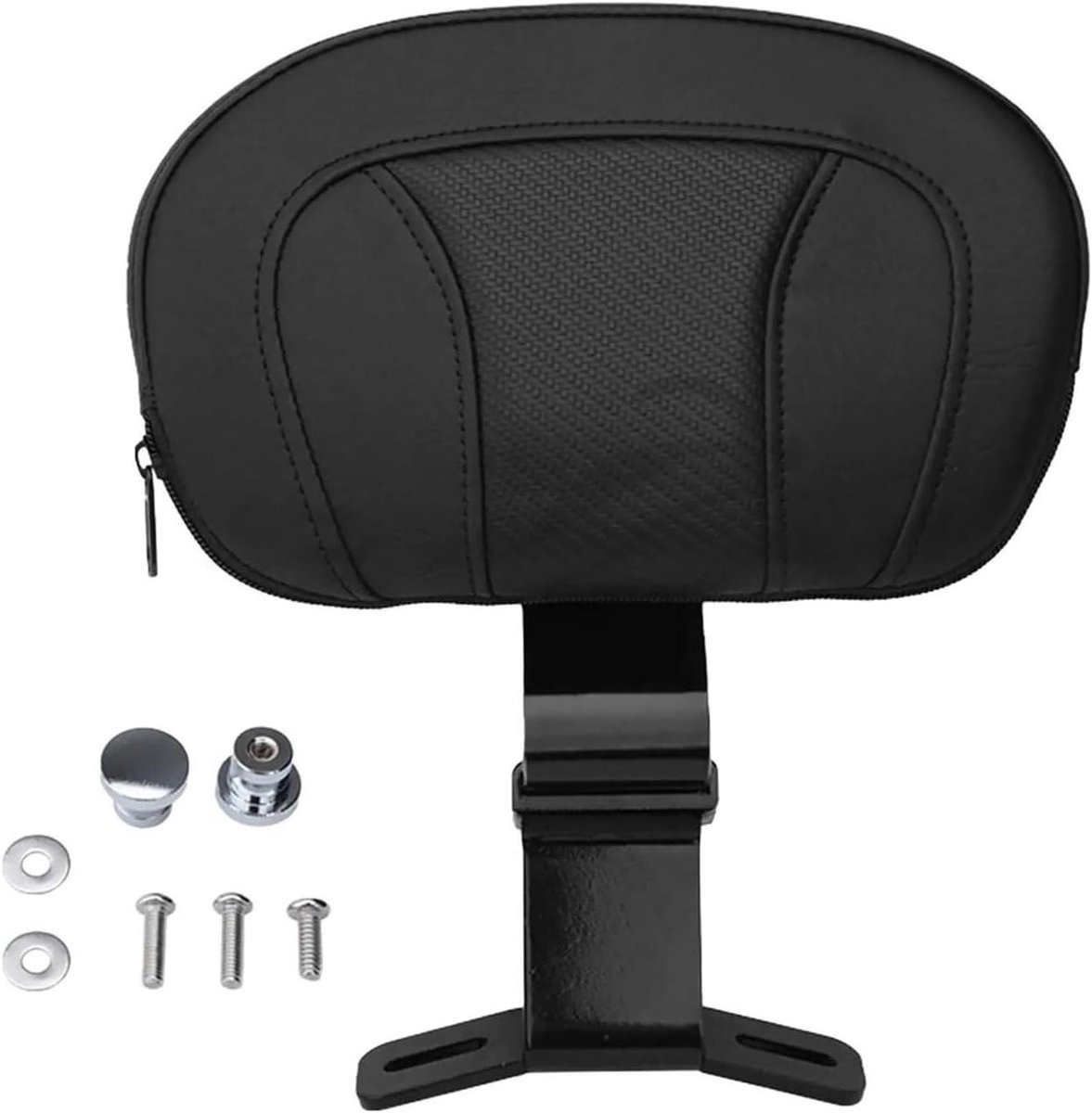 Motorfiets Rugsteun - Passagiers Kussen - Comfortabel Rijden - Afneembaar Bagagerek - 1.29 kg - Zwart