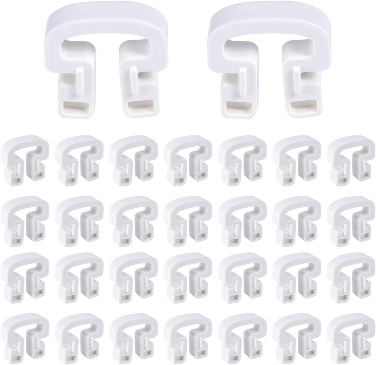 Voetbalnetclips - Netbevestiging clips - Sport training - Herbruikbaar - 32x3 cm - Wit