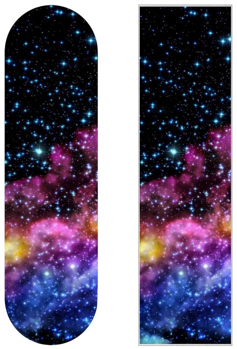 Skateboard Griptape Longboard Sticker Verbeteren Grip Uniek Printontwerp 2 Stuks 83cm Veelkleurig