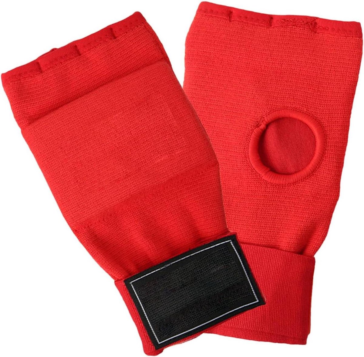 Bokshandschoenen Halve Vinger - Trainingshandschoenen Vechtsport - Kracht Training - Geavanceerde Schokabsorptie - One Size - Rood