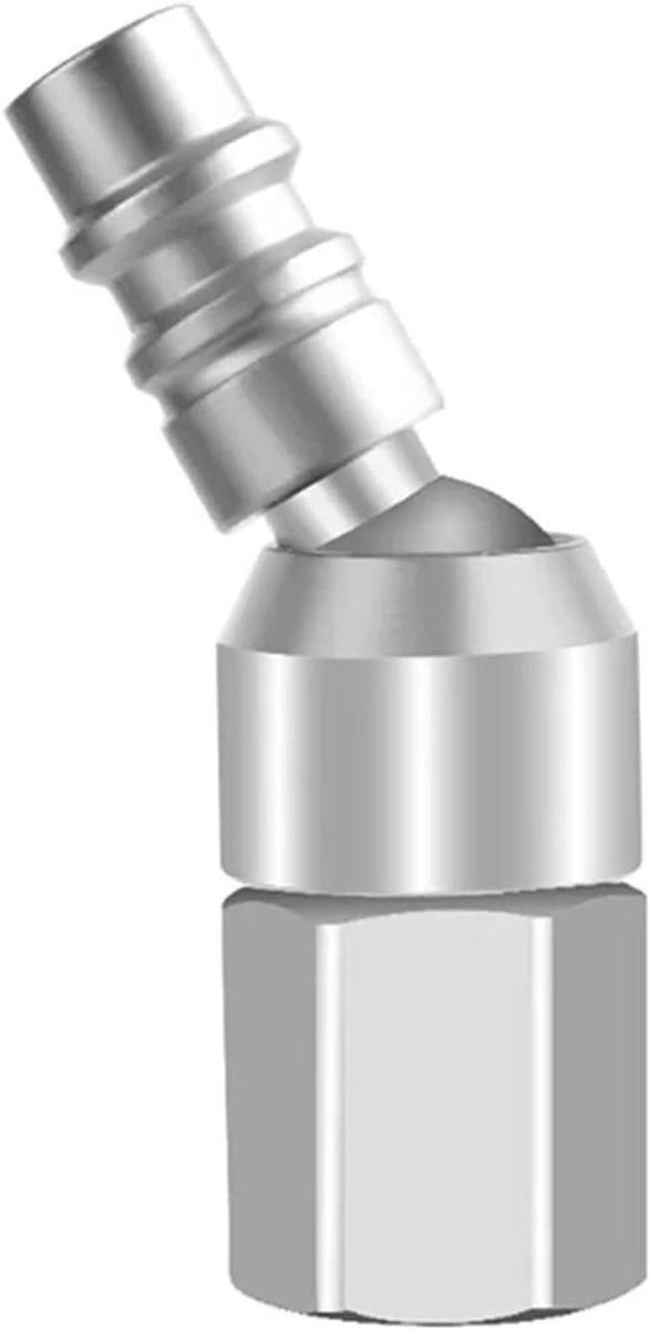Universele Koppeling - Luchtslang Adapter - Airbrush Gebruik - 360° Draaibaar - Europese Stijl - Metaal