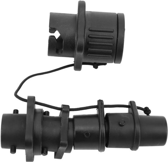 Ventieladapter Set - Boot Connector - Watersport Accessoires - Vier Connectoren - 10 x 8 x 4 cm - Zwart — afbeelding 2