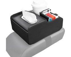 Auto Opbergdoos - Armleuning Organizer - Auto Interieur - Snelle Montage - 22.5 cm - Zwart