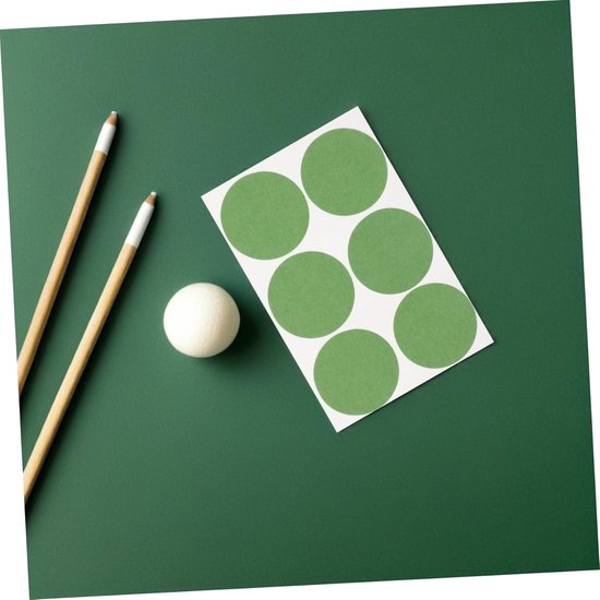 Pooltafel Reparatie Stickers - Biljart Tafel Vilt Patches - Tafelkleed Herstellen - Zelfklevend en Glad - 5.50X5.50CM - Groen — afbeelding 5