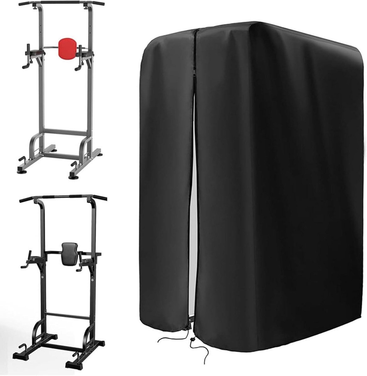 Afdekking voor pull-ups en dips, stofbescherming voor krachttraining, bescherming voor fitnessapparaten thuis, terras, garage, balkon, achtertuin en woonkamer