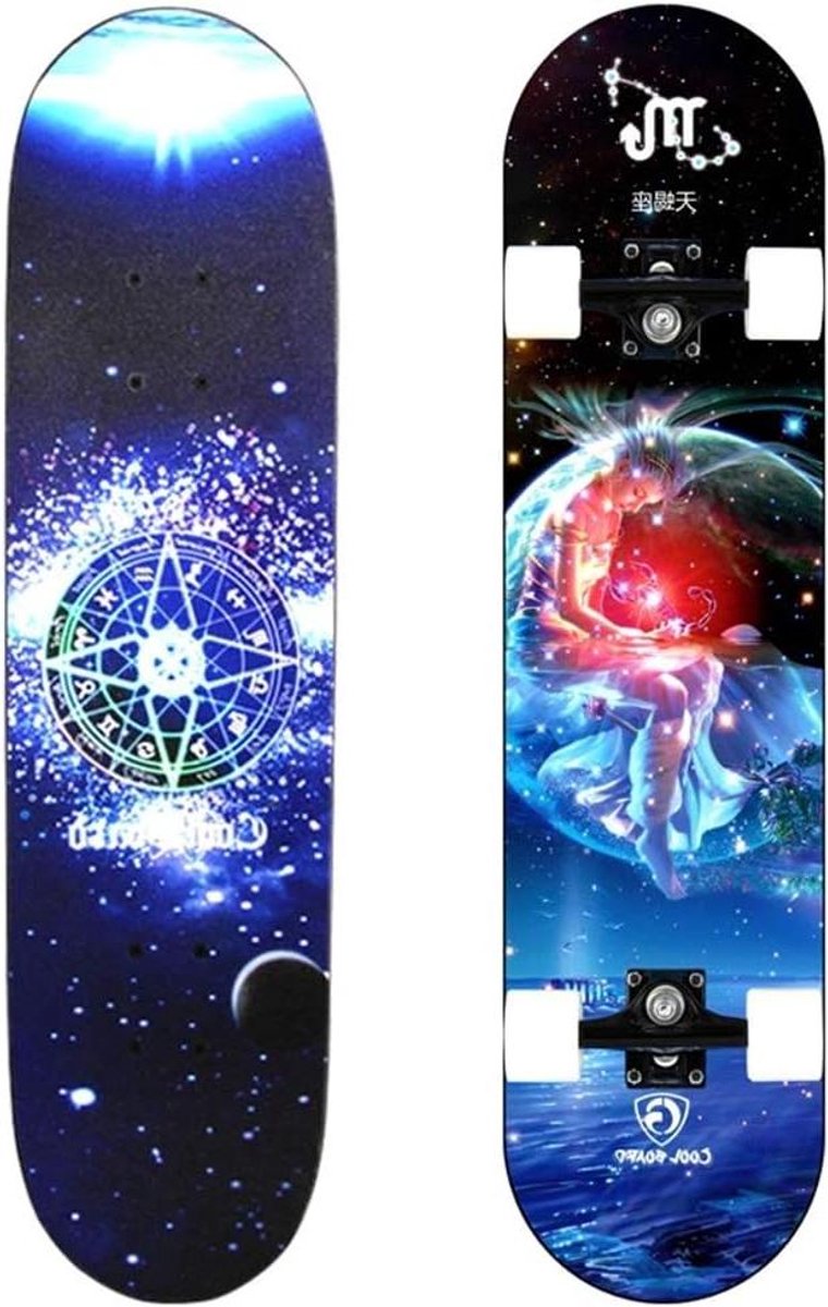 Skateboard Longboard Four Wheel Skateboard Buitenshuis Sporten Dubbel Concave Dek 80x20cm Niet gespecificeerd