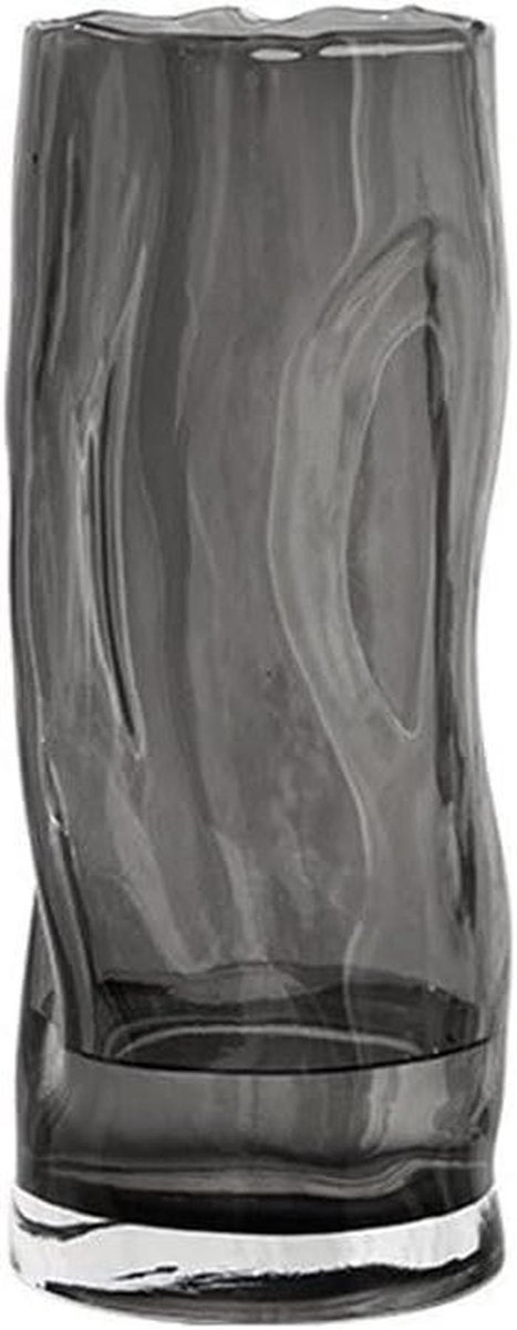 Glazen Vaas - Bloempot Decoratie - Woonkamer Decoratie - Hoge Transparantie - Groot - Grijs