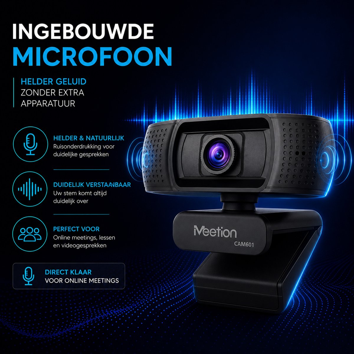 Meetion CAM601 - Webcam - Full HD 1080P thumbnail 5