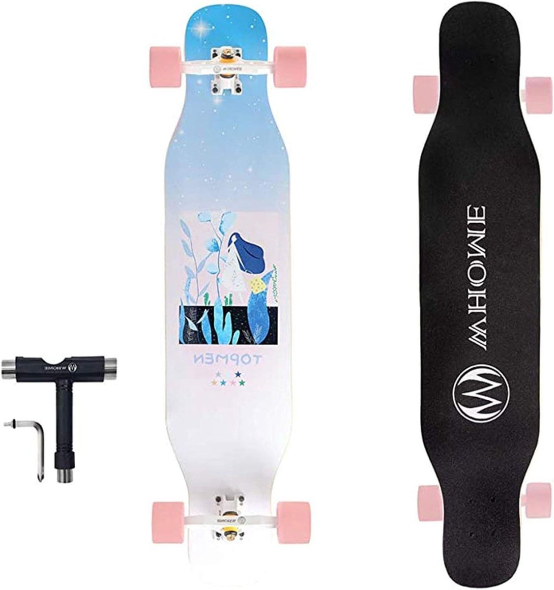 Dancing Longboard Cruising Skateboard Freestyle Tricks 8-laags Esdoorn Dek 42 inch Style a
