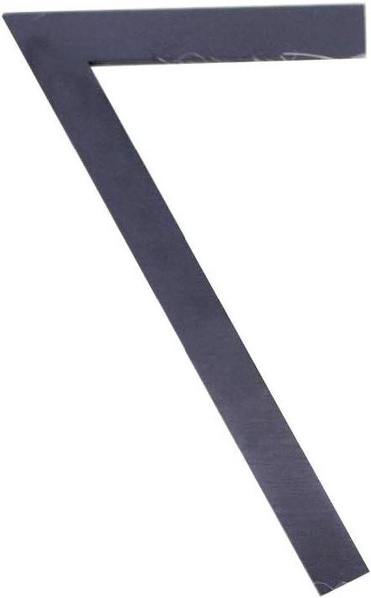 Huisnummer 7 - Adresbord Deur - Huis Aanduiding - Zelfklevend Roestvrij Staal - 125 cm - Zilverkleurig