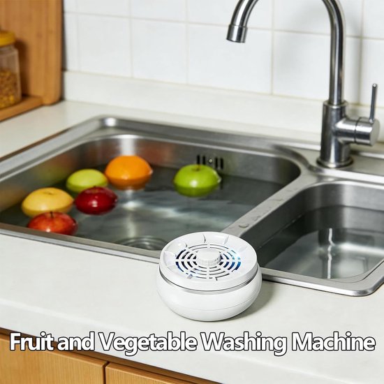 Pesticiden Reiniger - Groente- en Fruitreiniger - IPX7 - 4 Instelbare Standen - Veilig en geurloos - 3600mAh - Magnetische laadmodus - Titanium Zuivering - Verwijder Moeiteloos Bacteriën & pesticiden - voor Het Reinigen van Fruit, Groenten en Vlees — afbeelding 2