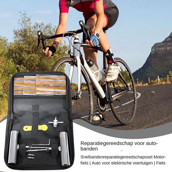 Banden Reparatie Set - Autoband Kit - Noodhulp Onderweg - Multifunctioneel Gereedschap - 21 cm Pakket - Zwart — afbeelding 3
