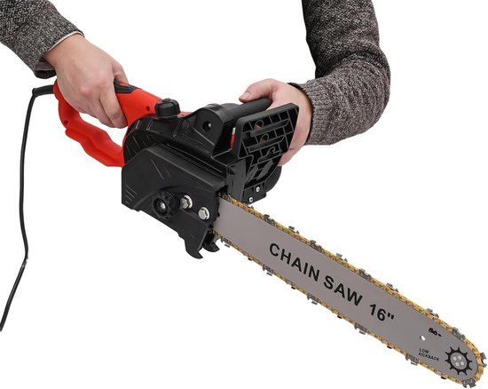 Elektrische Kettingzaag - Motorzaag Snoeizaag - Takken Zagen Tuinonderhoud - 2000W Krachtige Motor - 40cm Zaagblad - Rood — afbeelding 2