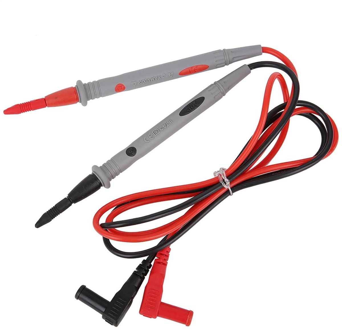 Multimeter Meetsnoeren - Testkabels - Elektra Meten - Hittebestendig Siliconen - 2 Stuks - Zwart