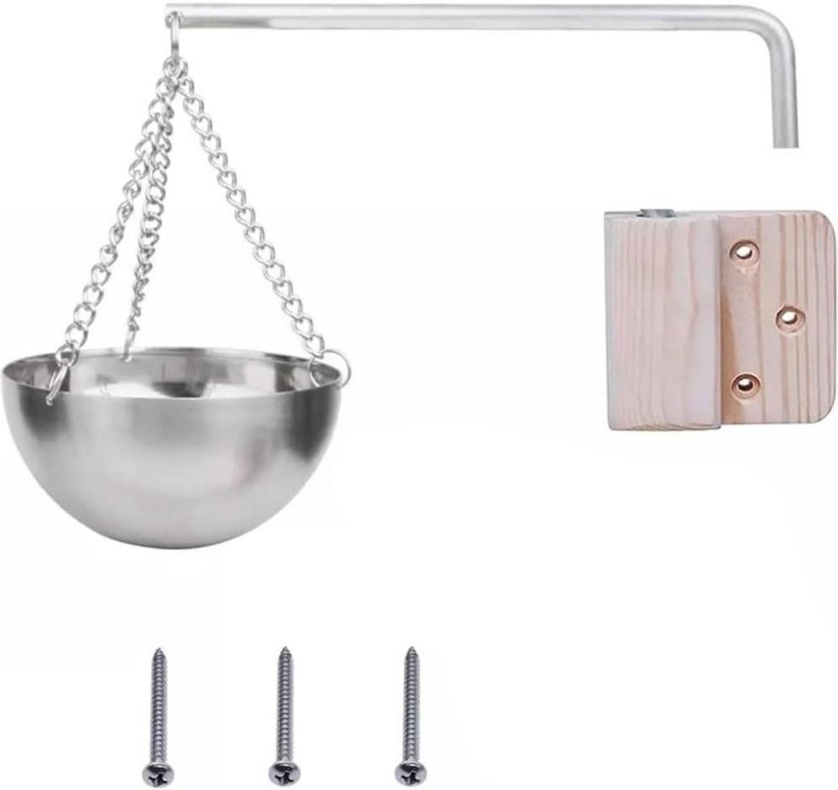Sauna Aroma Kom - Geurdispenser Spa - Ontspanning Creëren - Draaibare Ketting - 20 x 15 x 5 cm - Zilver