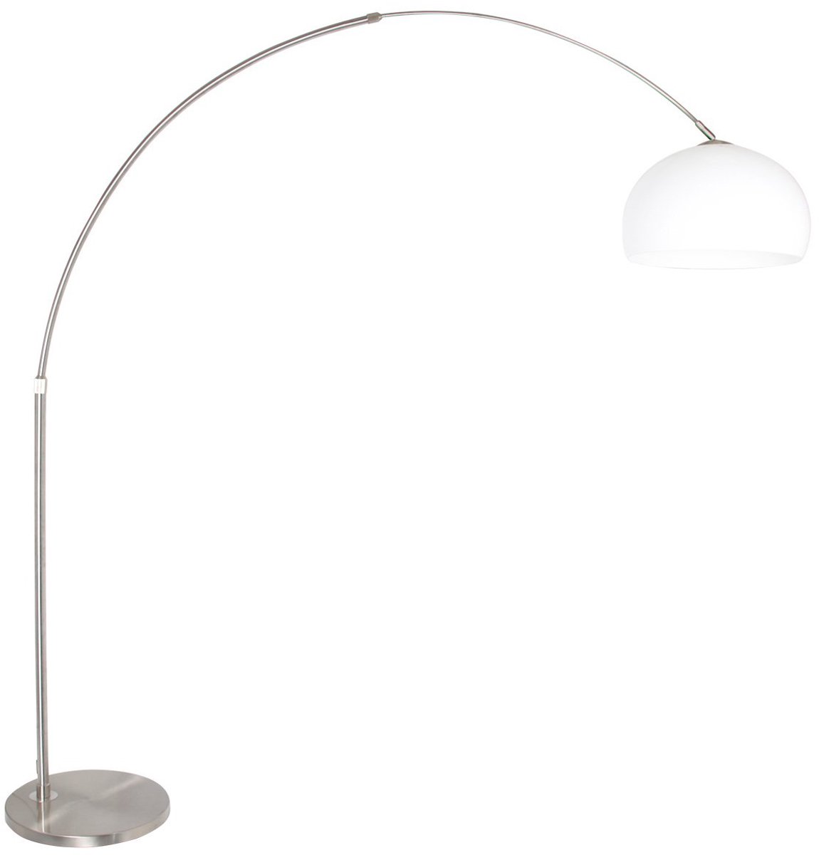 Steinhauer Vloerlamp Sparkled light 9678 staal kap kunststof wit