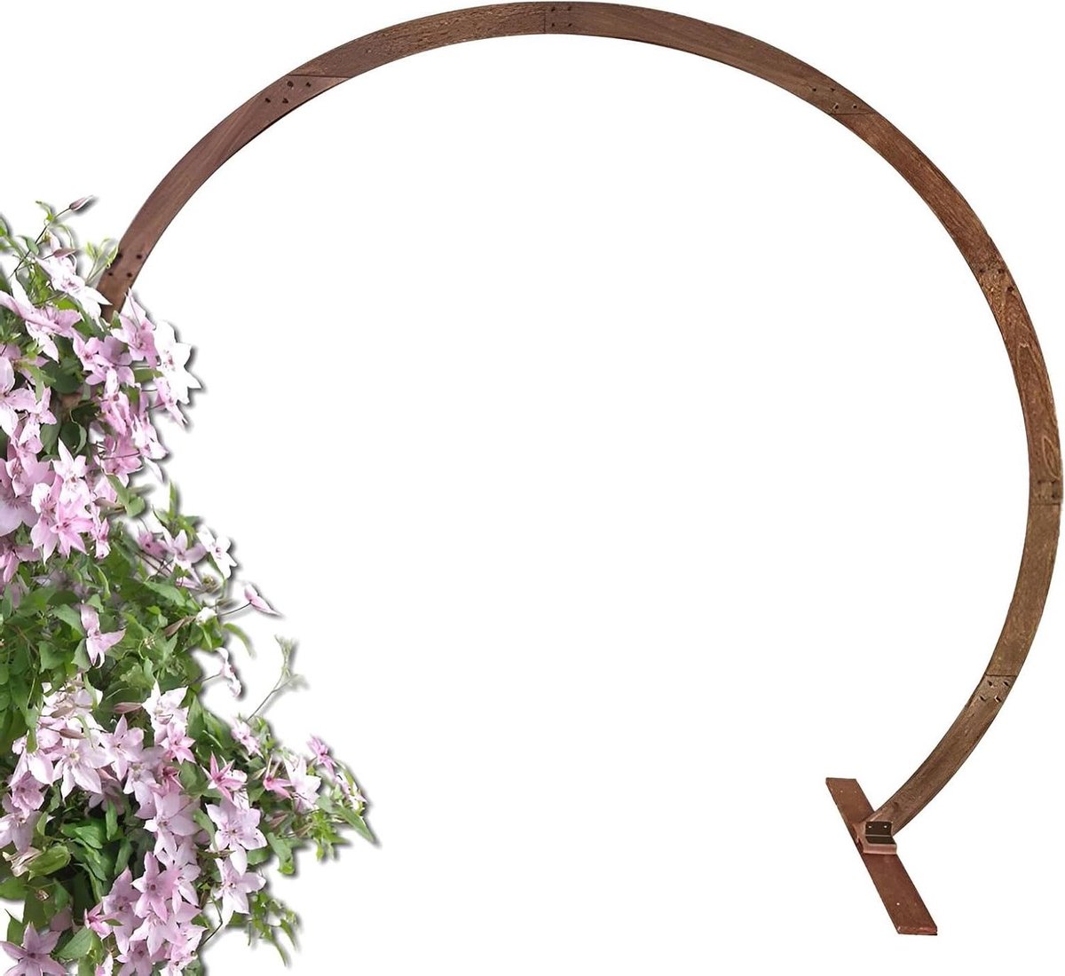 Houten Tuinboog - Klimplantenboog Rozentunnel - Decoratie Bruiloft Feest - Stevige Pootconstructie - 240x210cm - Bruin