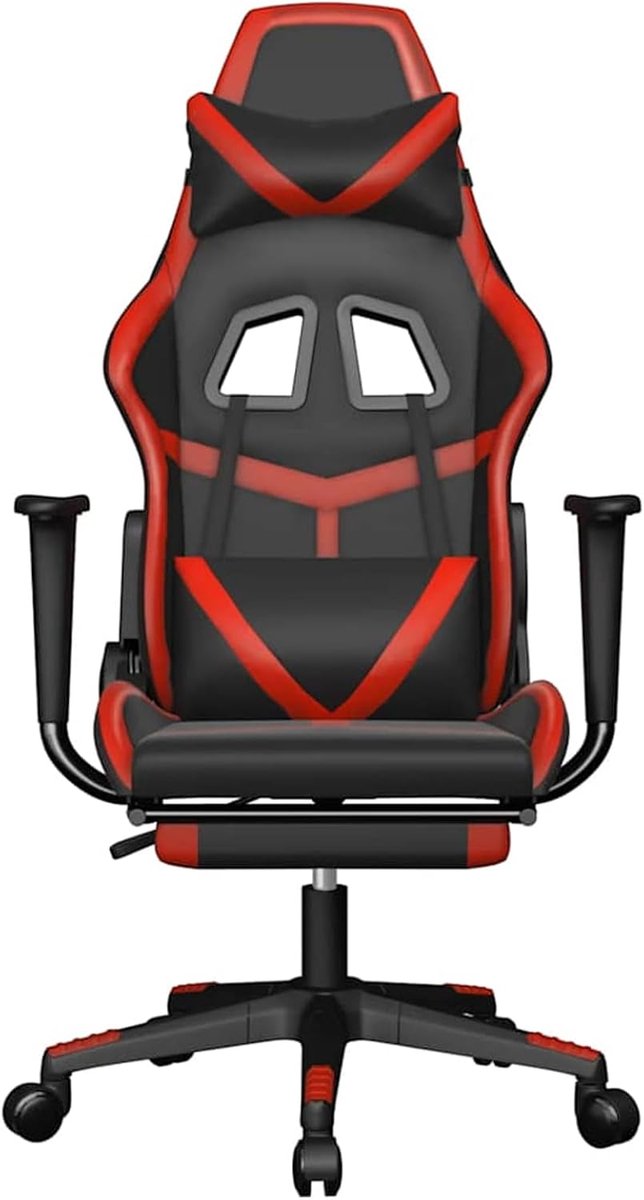 Gaming stoel - Relax stoel - Comfortabel zitten - Met massagefunctie - 52x51x24 cm - Zwart rood — afbeelding 5