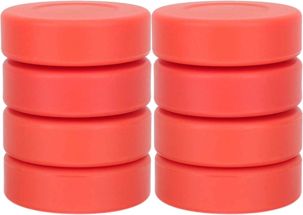 Hockeypucks voor Kinderen - Vloerhockeypucks Binnen - Sport Training - Mat PVC Materiaal - 7 cm - Rood