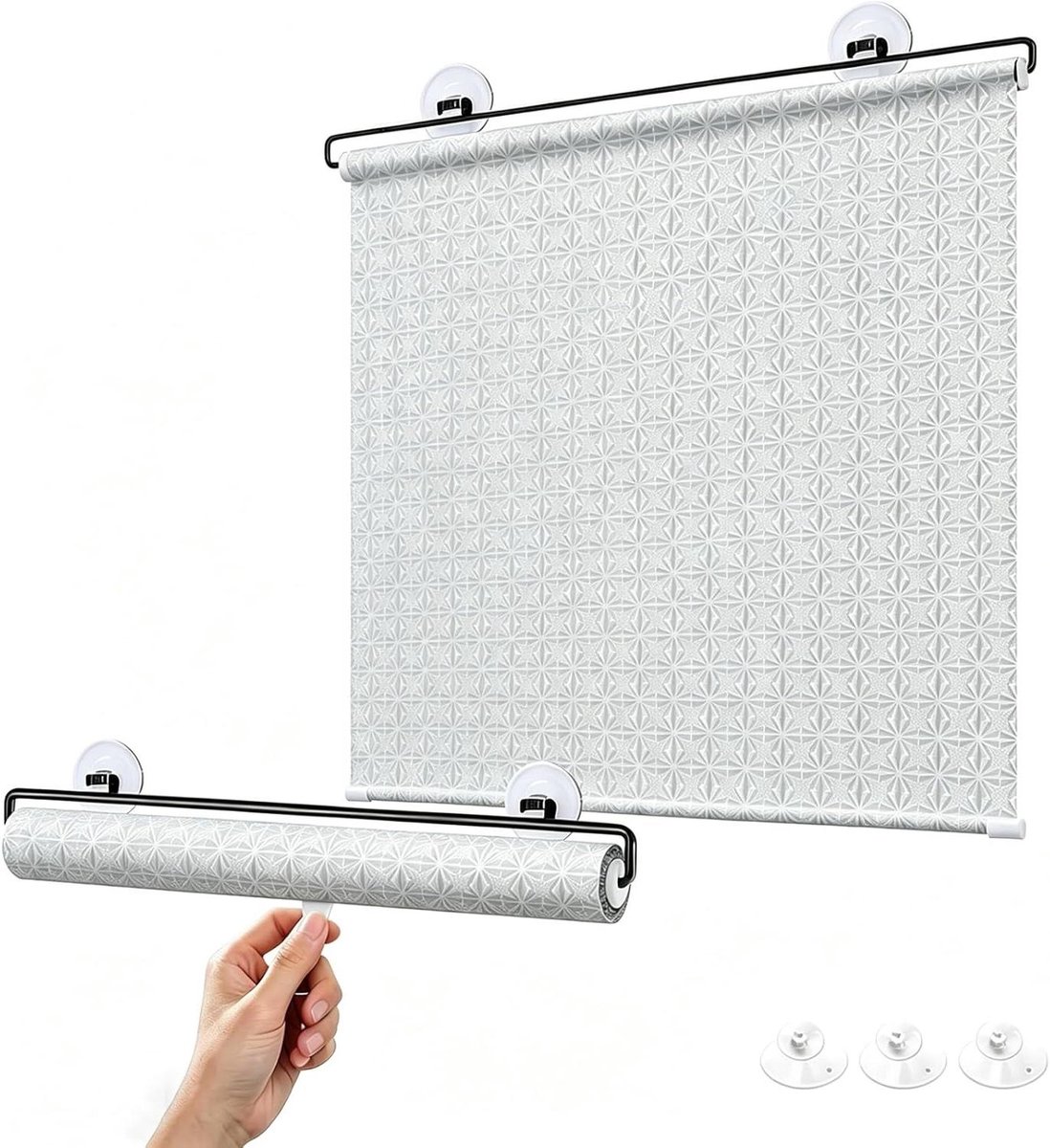 Verduisterend Rolgordijn - Zonnescherm Gordijn - Tijdelijke Raambekleding - Zonder Boren Z