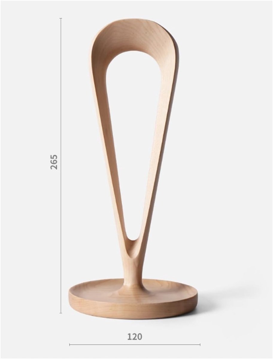 Koptelefoon Houder - Ophangrek Oortjes - Thuis Opbergen - Handgemaakt Hout - 26.5x12x12cm - Natuurlijk — cadeau in Gadgets - foto 4