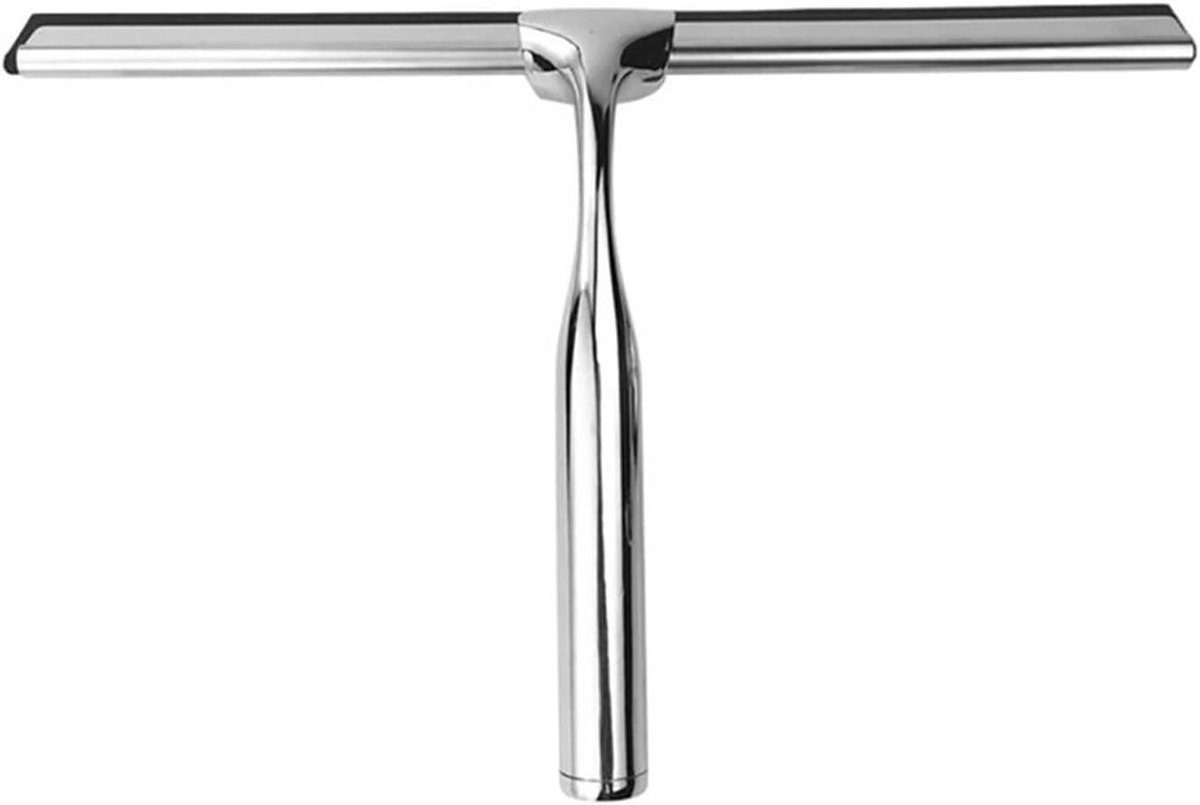 Douche Wisser - Glas Schraper - Streeploos Reinigen - Roestvrij Staal - 26 cm - Zilver