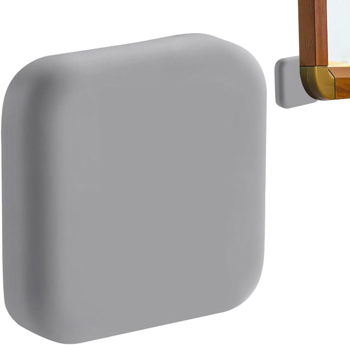 Deurstoppers voor muur - Wandbeschermers - Muren beschermen - Zelfklevend - 42x41x41 mm - Grijs