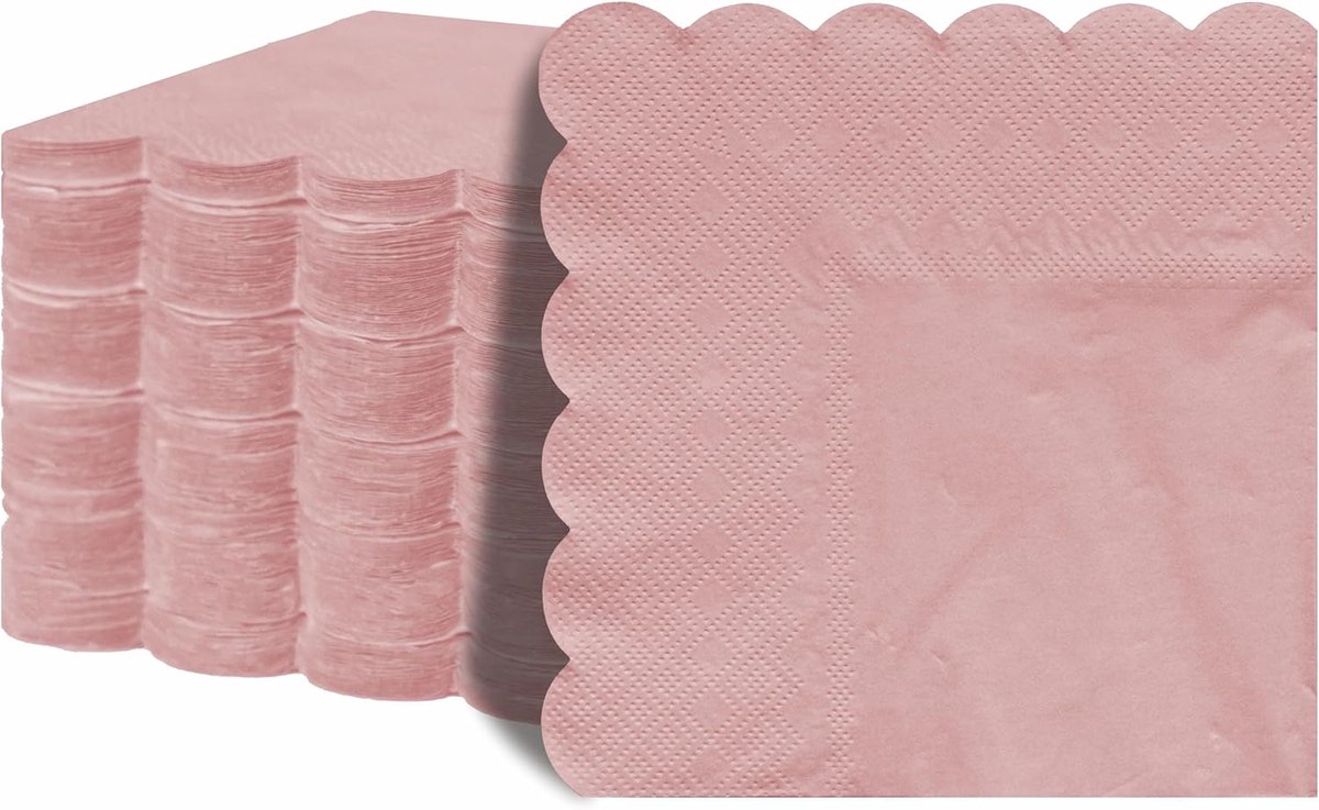 Servetten Papieren - Servetten - Tafel Servetten - Papier - Papieren Wegwerp Servetjes - Feestservetten - Voorjaar Servetten - Lunch/Diner Tafel Decoratie - 2 Laags - Roze - 12,7 x 12,7 cm - 100 Stuks - van Imperatoris