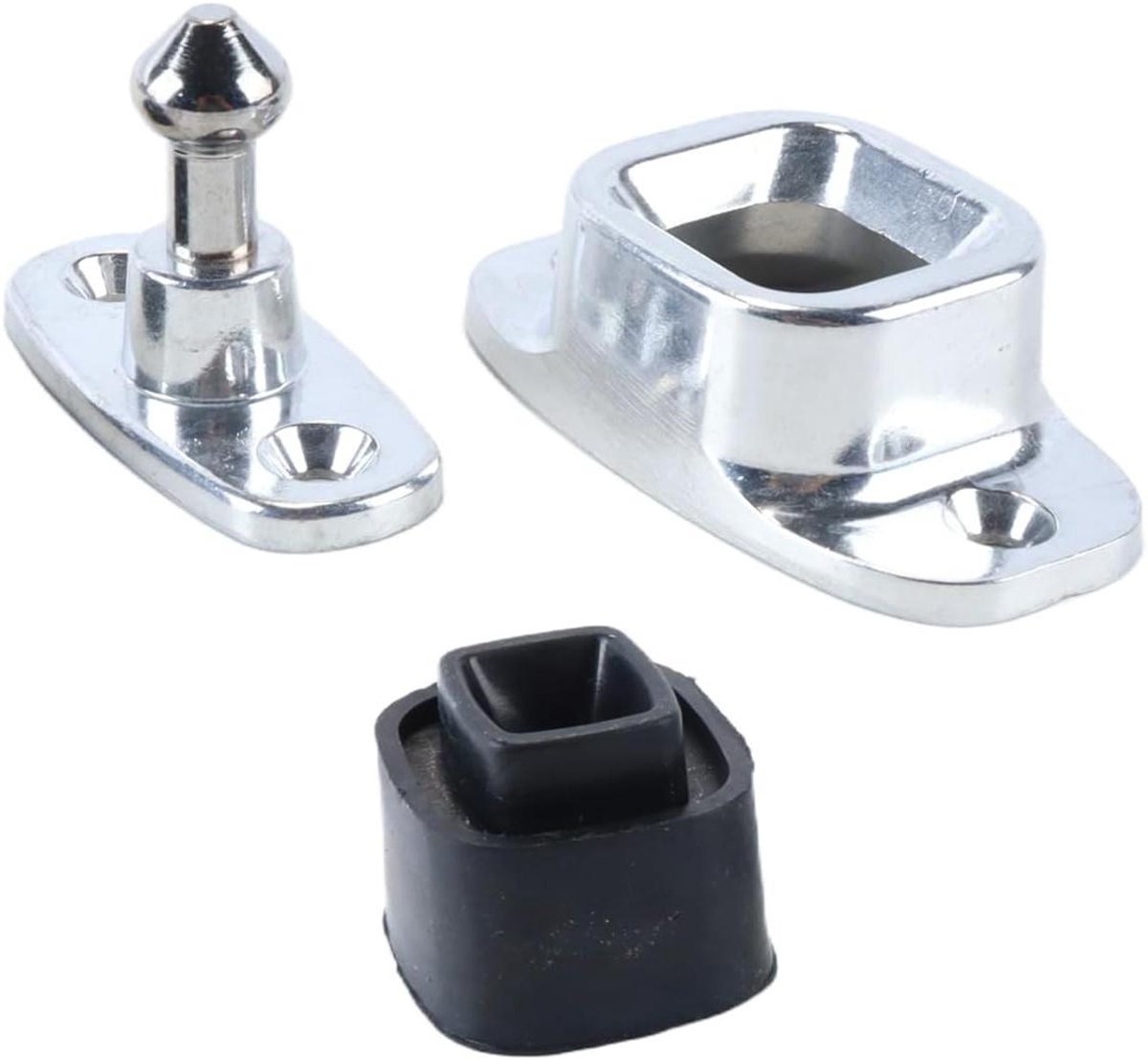 Deurstopper - Deurvastzetter - Voertuig Interieur - Aluminiumlegering - 54 x 86 mm - Zilver