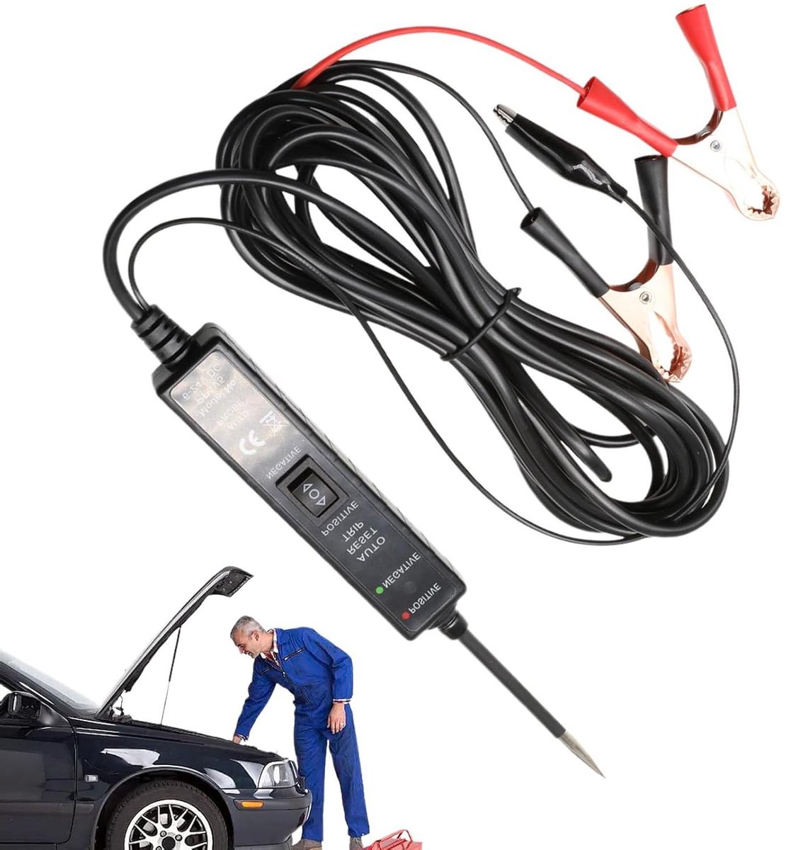 Elektrische Tester - Autodiagnose Tool - Circuit Controleren - Automatische Overload Stop - 6-24V DC - Zwart