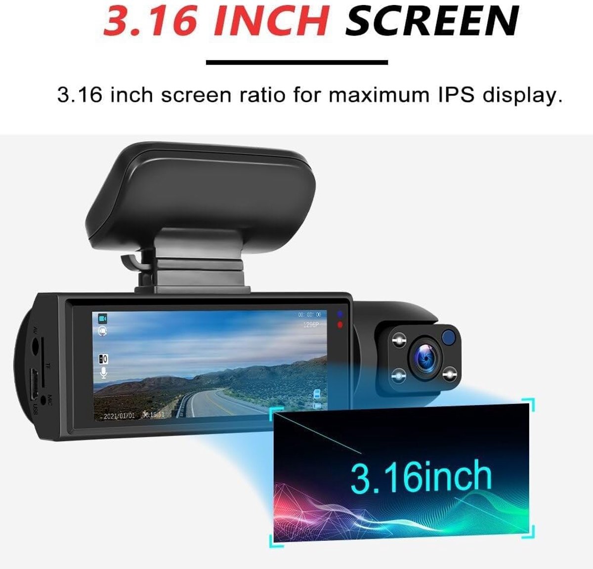Auto Camera - Dubbele Dashcam - Veilig Rijden - Wifi Connectie - 1080p Full HD - Zwart – foto 5