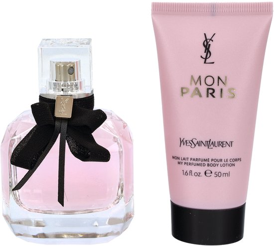 Yves Saint Laurent Mon Paris Giftset - 50 ml eau de parfum spray + 50 ml bodylotion - cadeauset voor dames