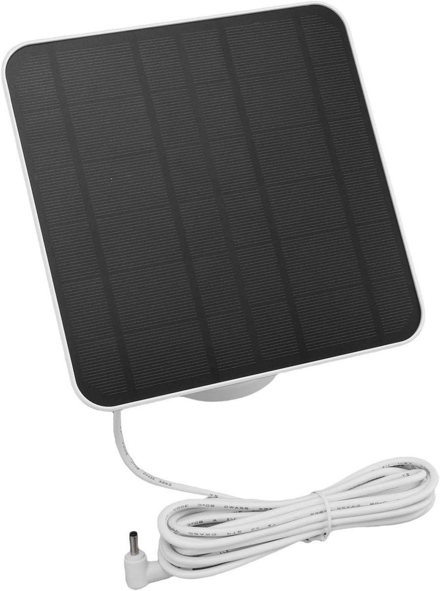 Zonnepanelen Camera - Solar Charger - Continue Stroom - 3-in-1 Aansluiting - 2 Stuks - Wit