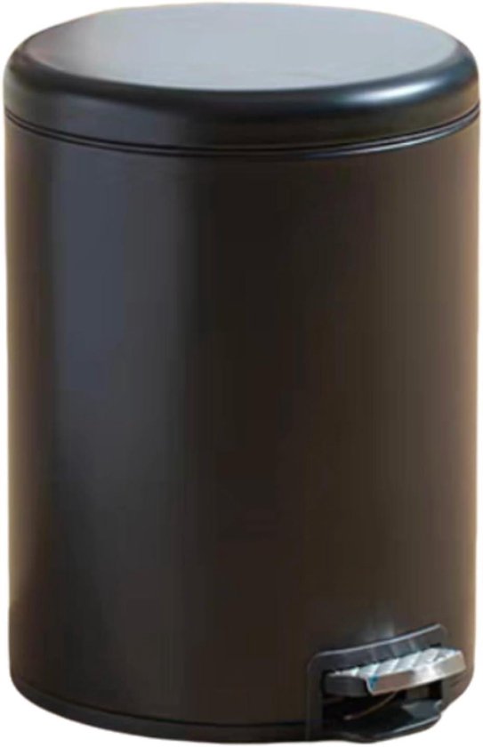 Prullenbak Met Pedaal - Afvalemmer Keuken - Hygiënisch Afval - Zachte Sluiting - 9 Liter - Zwart